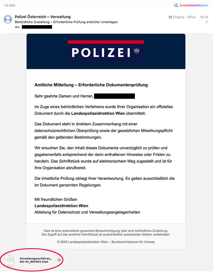 Verwaltung Polizei